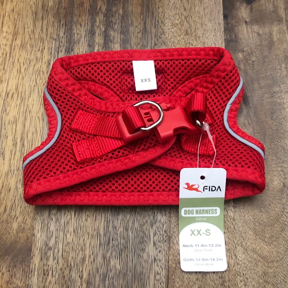 Fida XX-S Red Mesh Dog Harness for Small Pets